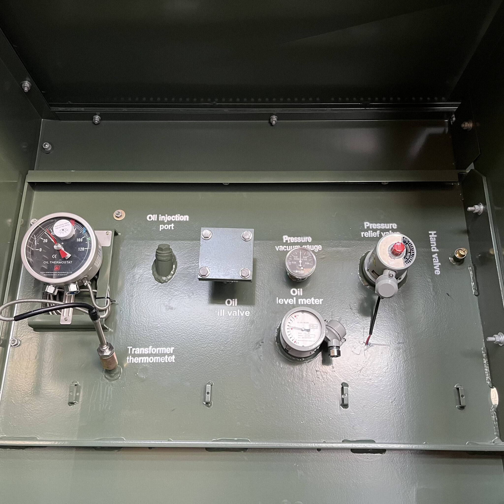 Compact substation instrument panel with gauges