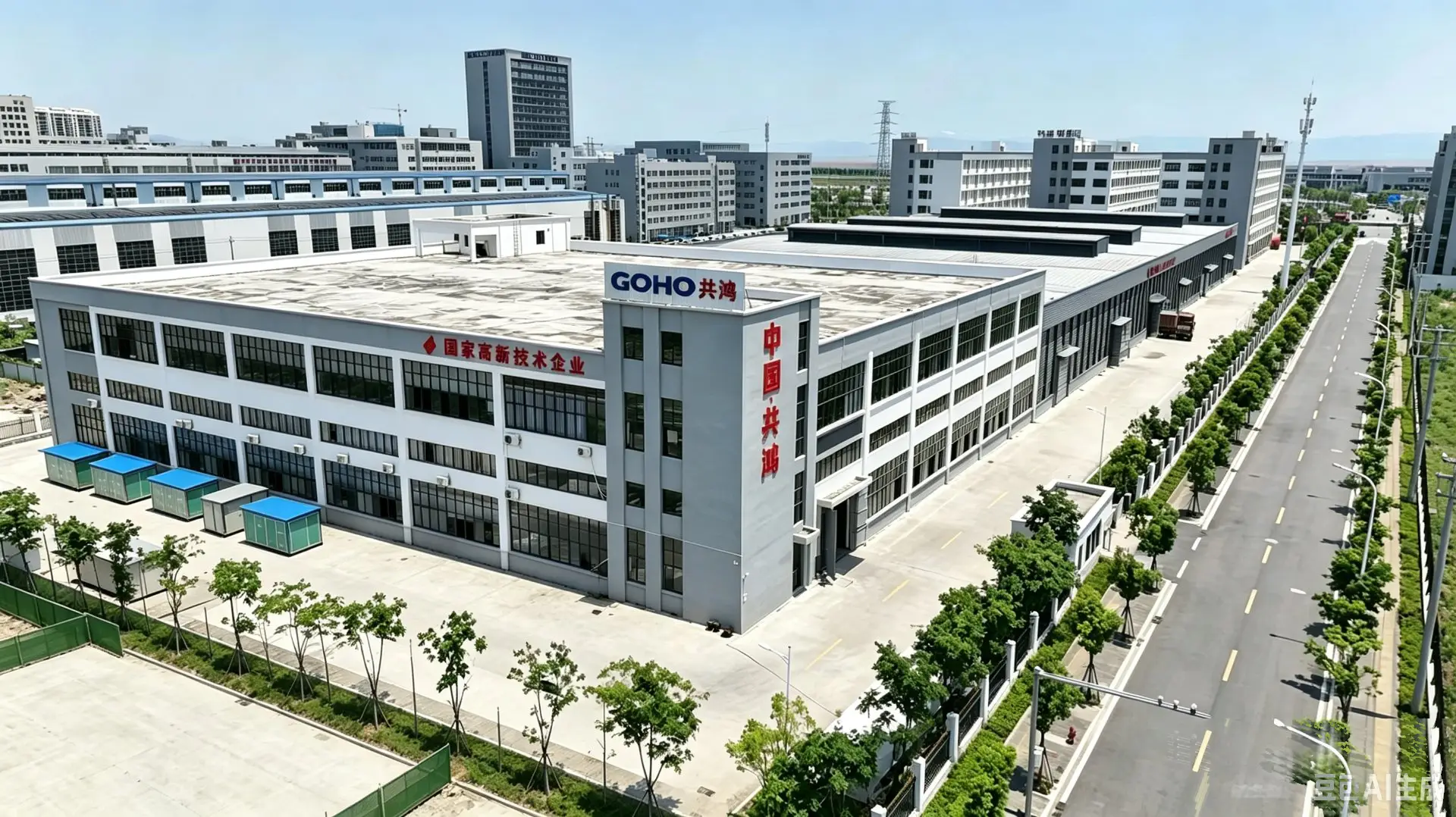 GOHO Electric manufacturing factory aerial view