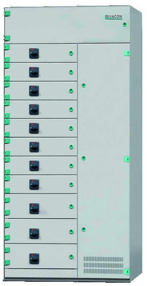 SIVACON 8PT OFF6 fixed‑mounted cubicle with air and moulded‑case circuit‑breakers