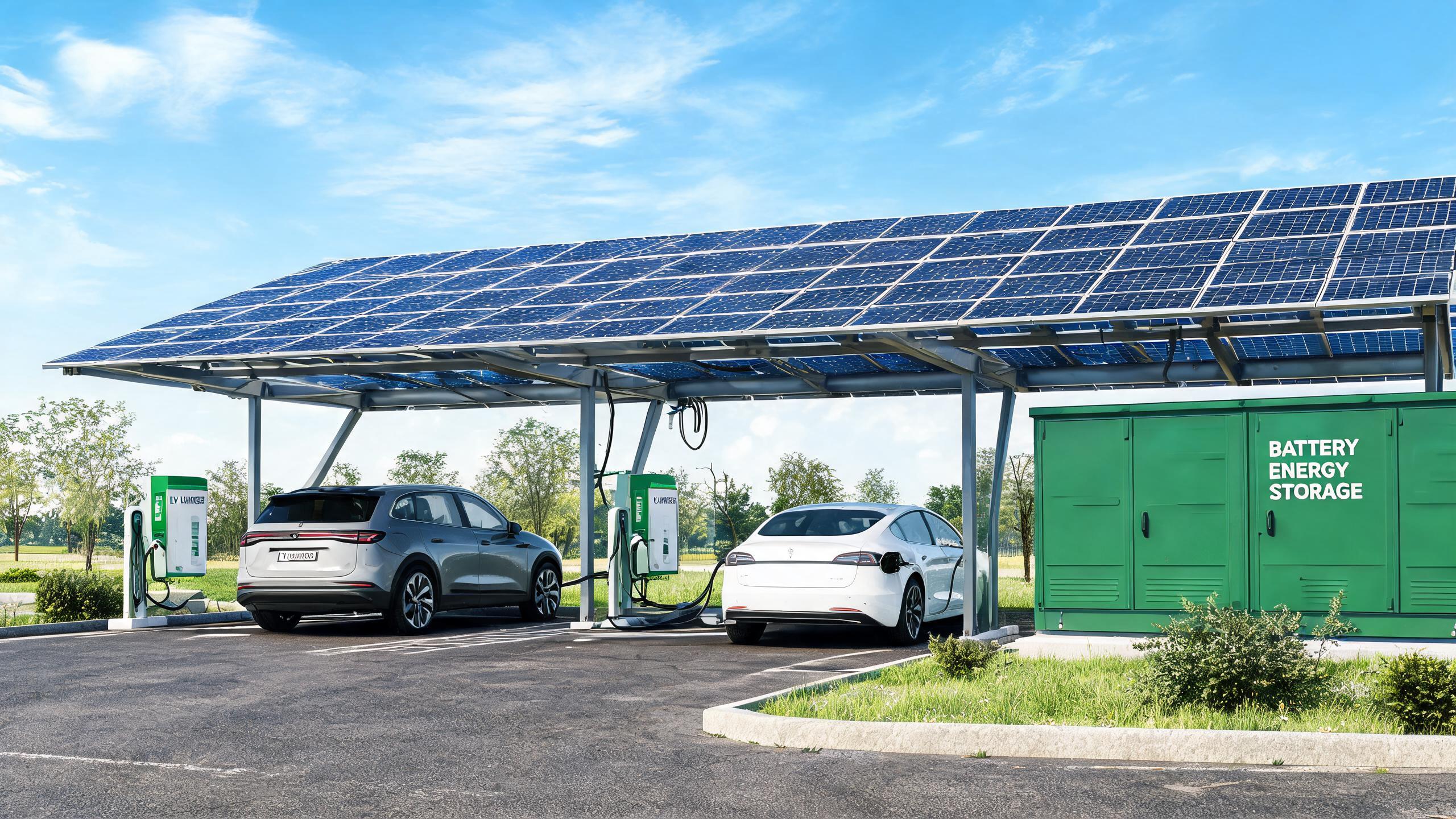 Solar Plus Storage EV Charging Microgrid Substation